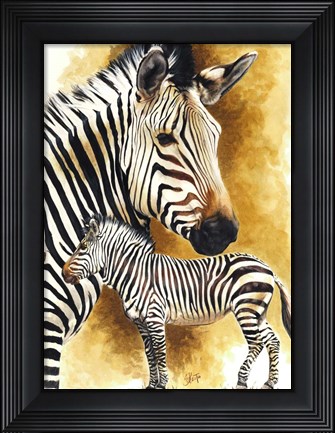 Framed Mountain Zebra Print