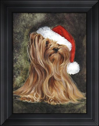 Framed Noel - Yorkshire Terrier Print