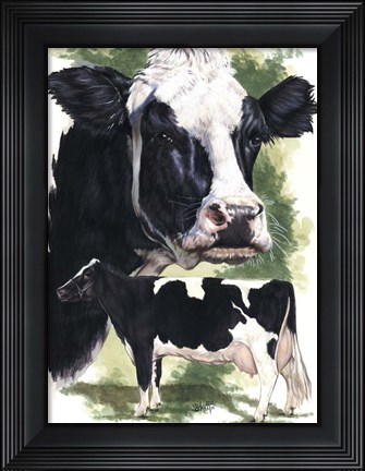 Framed Holstein Cow Print