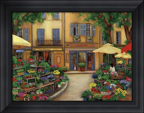 Framed Flowers In Aix Print
