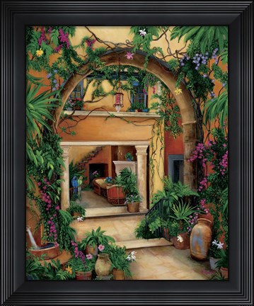 Framed Hacienda Courtyard Print