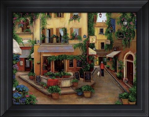 Framed Parisian Cafes Print