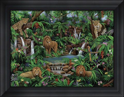 Framed Peaceful Jungle Print