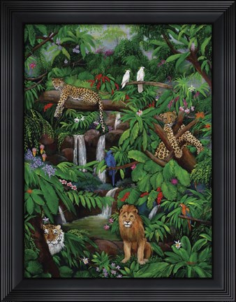 Framed Tree Leopards Print