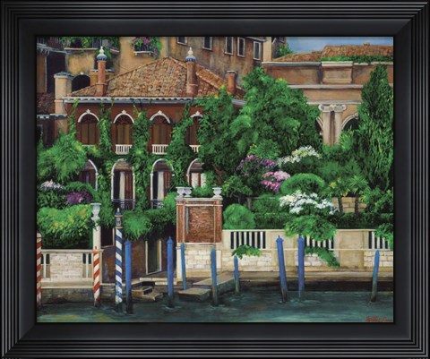 Framed Venice Left Bank Print