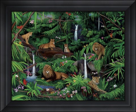 Framed Den Of Lions Print