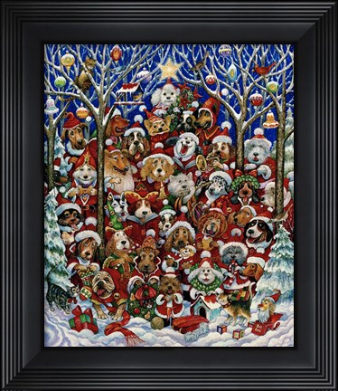 Framed Santa Paws Print
