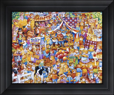 Framed Teddy Bear Fair Print