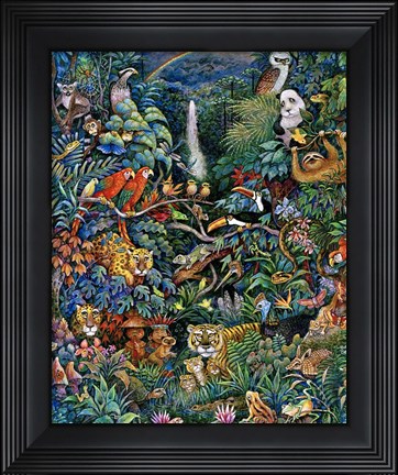 Framed Rainbow Rainforest Print