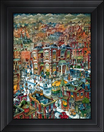 Framed School S B Huey Print