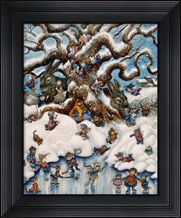 Framed Snow Fairies Print