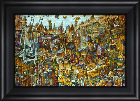 Framed Cat City 2 Print