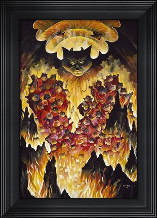 Framed Devil Cats Print