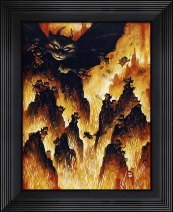 Framed Hell Cats Print