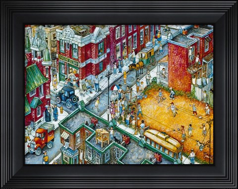 Framed Baseball Print