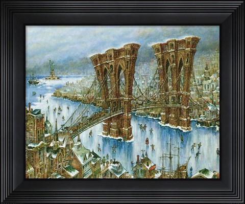 Framed Brooklyn Bridge Print