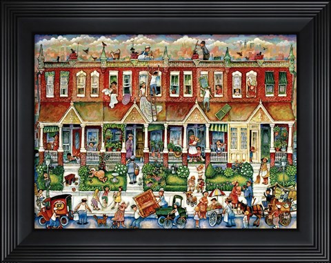Framed Row Houses Print