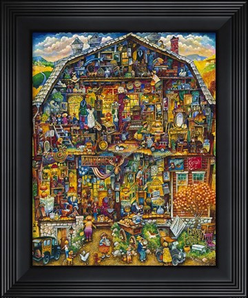 Framed Antique Barn Print