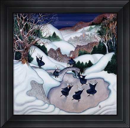 Framed Skating Nuns 2 Print