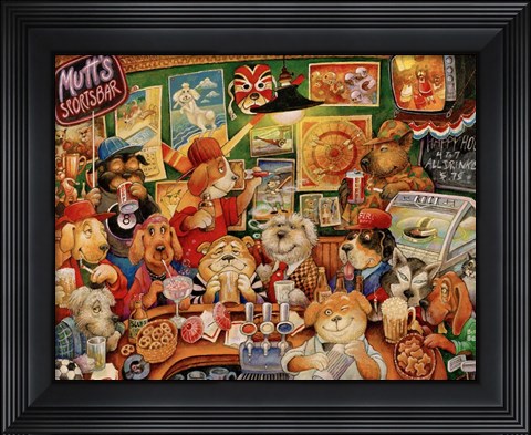 Framed Mutt&#39;s Sportsbar Print
