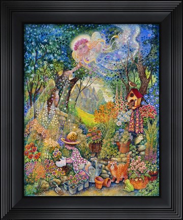 Framed My Gardening Angel Print