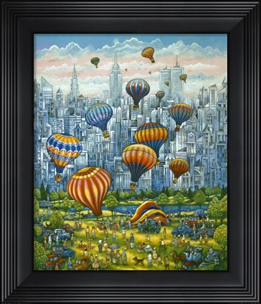 Framed Central Park Balloons Print