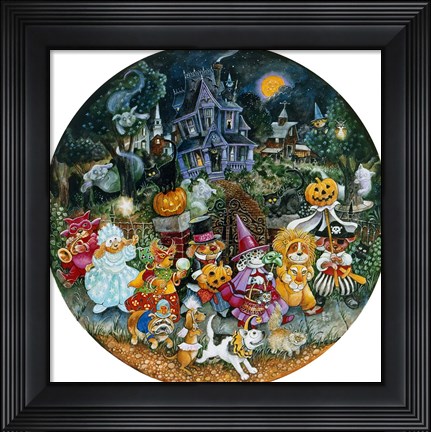 Framed Howl-O-Ween Dogs Print