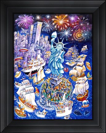 Framed Miss Liberty Print