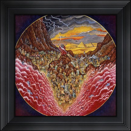 Framed Parting Of The Red Sea Print