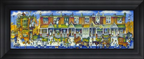 Framed Row Of Houses Long Print