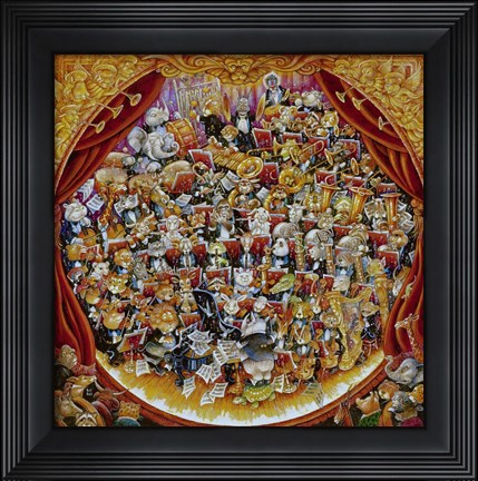 Framed Animal Orchestra Print