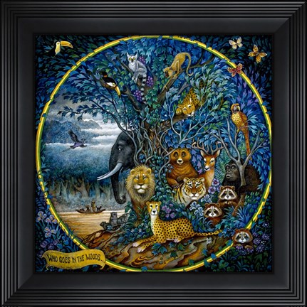 Framed Who Goes In The Woods Print