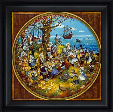 Framed New World Cats Print