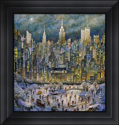 Framed Snowtime In New York Print