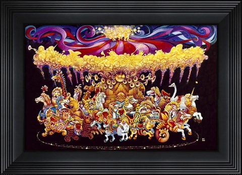 Framed Velvet Carousel Print