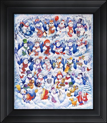Framed Snowfolks Print