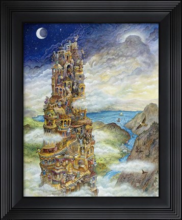 Framed Tower Of Babel Print
