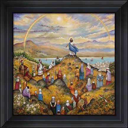 Framed Sermon On Mount Print
