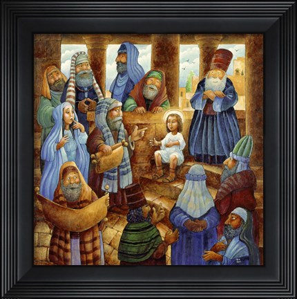 Framed J C In Temple Print