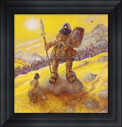 Framed David &amp; Goliath Print