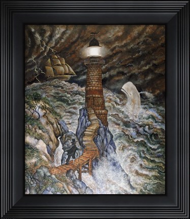 Framed Ahab&#39;s Light Print