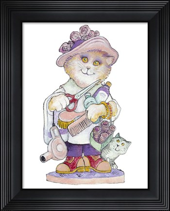 Framed Clipper Cat Print