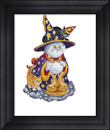 Framed Witch Cat Print