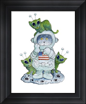 Framed Catstanaut Print