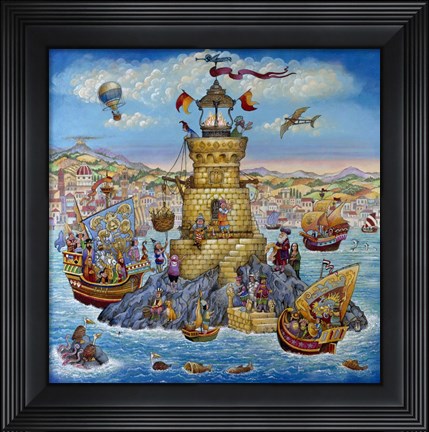 Framed Leonardo&#39;s Light Print