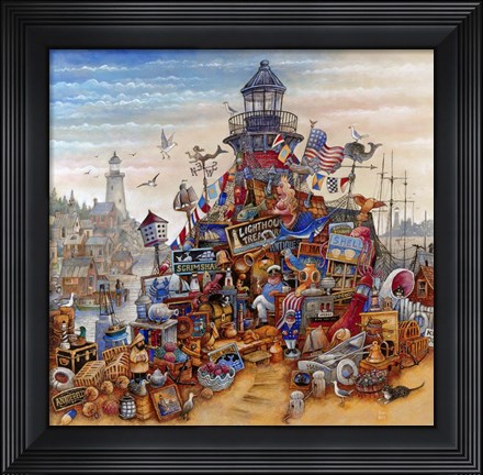 Framed Lighthouse Treasure Print