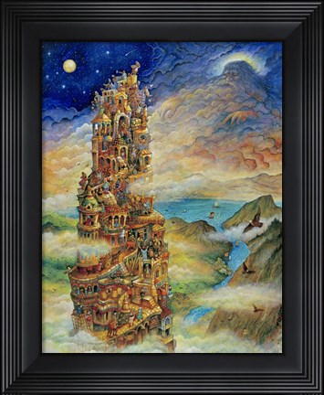 Framed Tower Of Babel 2 Print