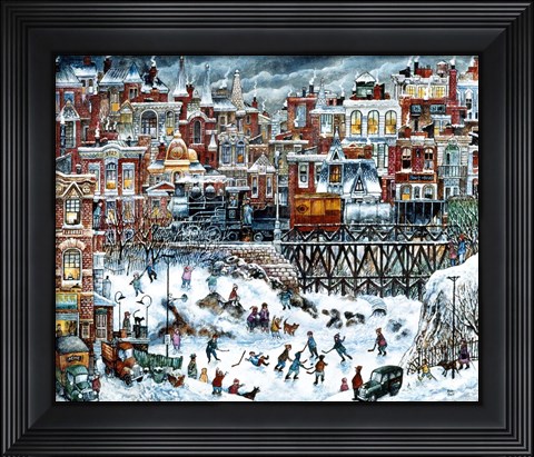 Framed Hockey Night Print