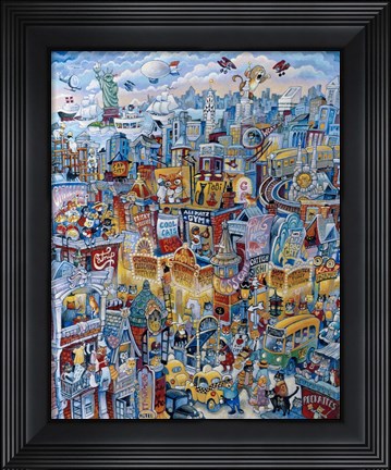 Framed Cat City Blues Print