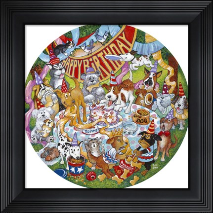 Framed Birthday Dogs Print